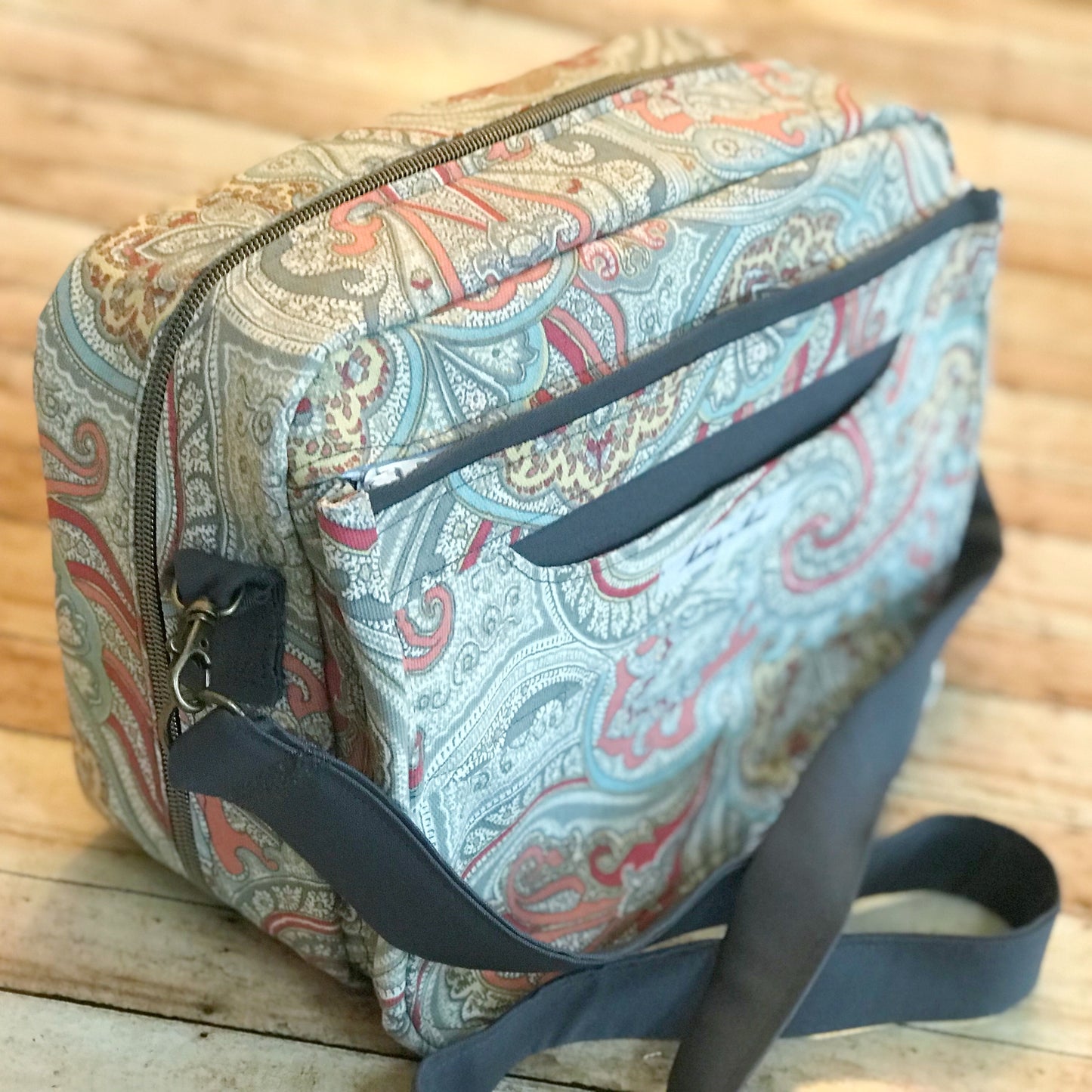 Coral & Gray Bible Bag
