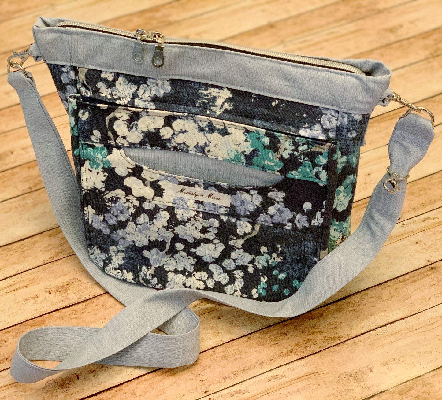 Blue Floral Everyday Crossbody