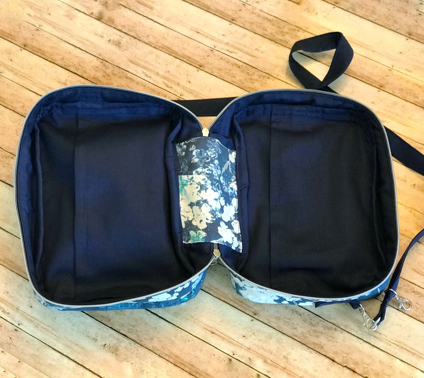 Blue Floral Bible Bag