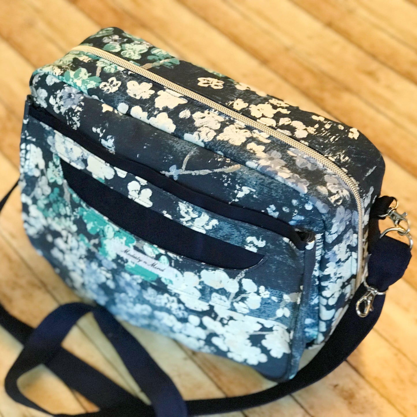 Blue Floral Bible Bag