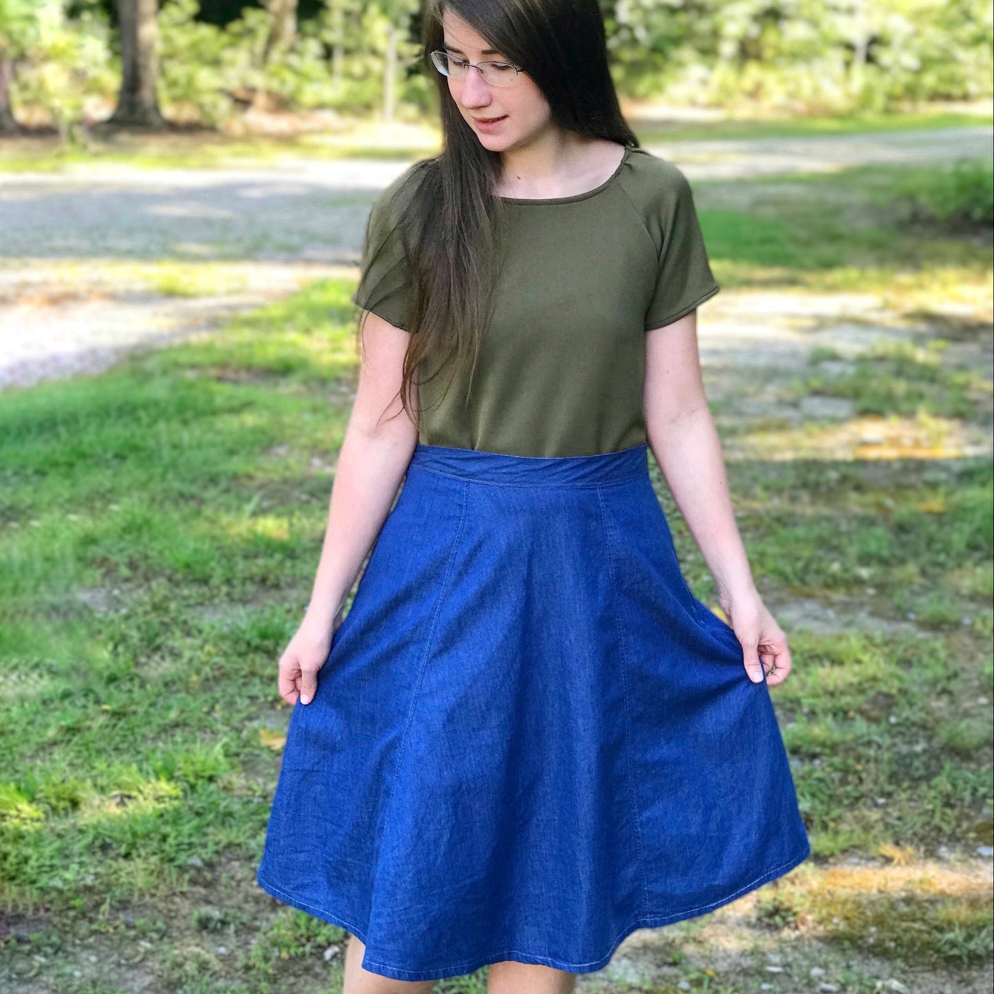 Midi Length Evelyn Style Skirt