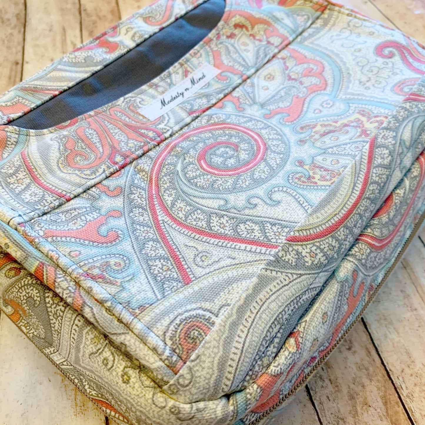 Coral & Gray Bible Cover