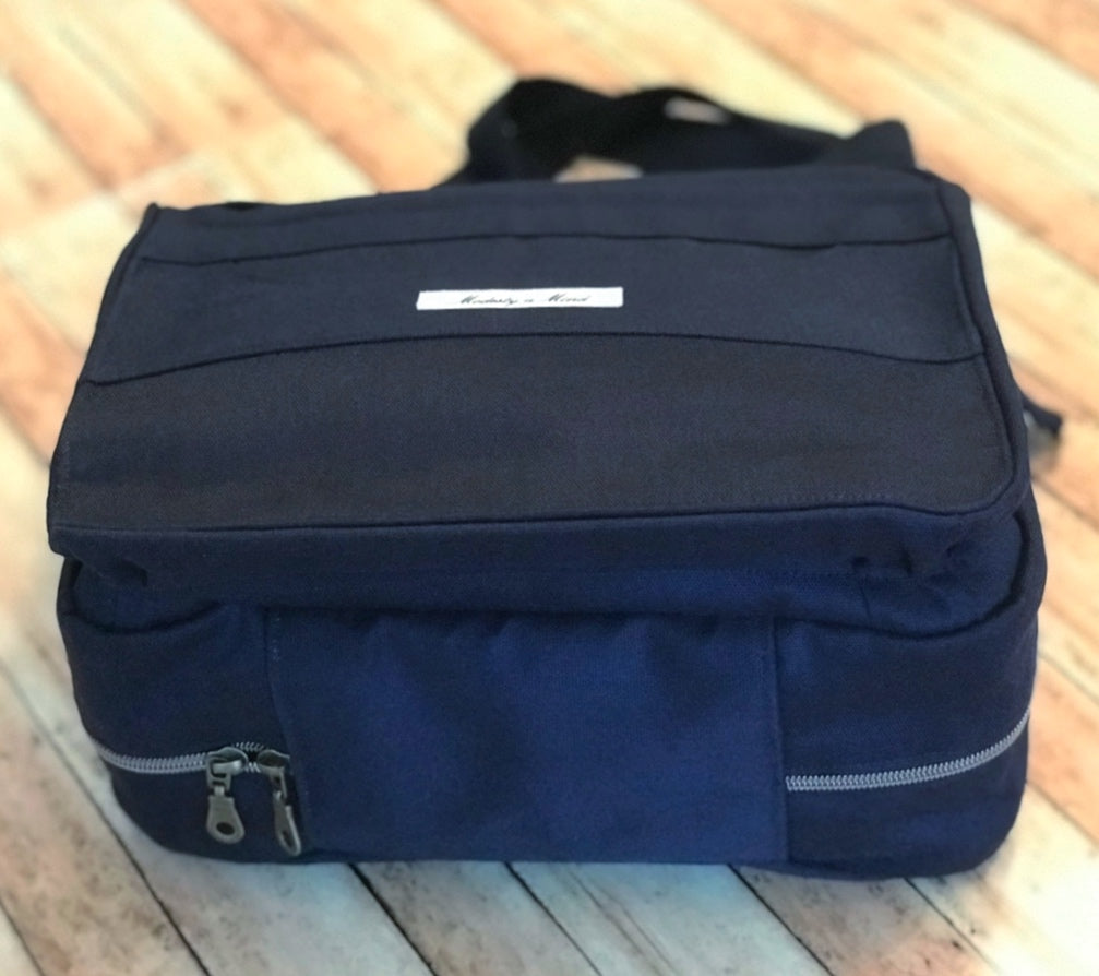 Solid Navy Bible Bag