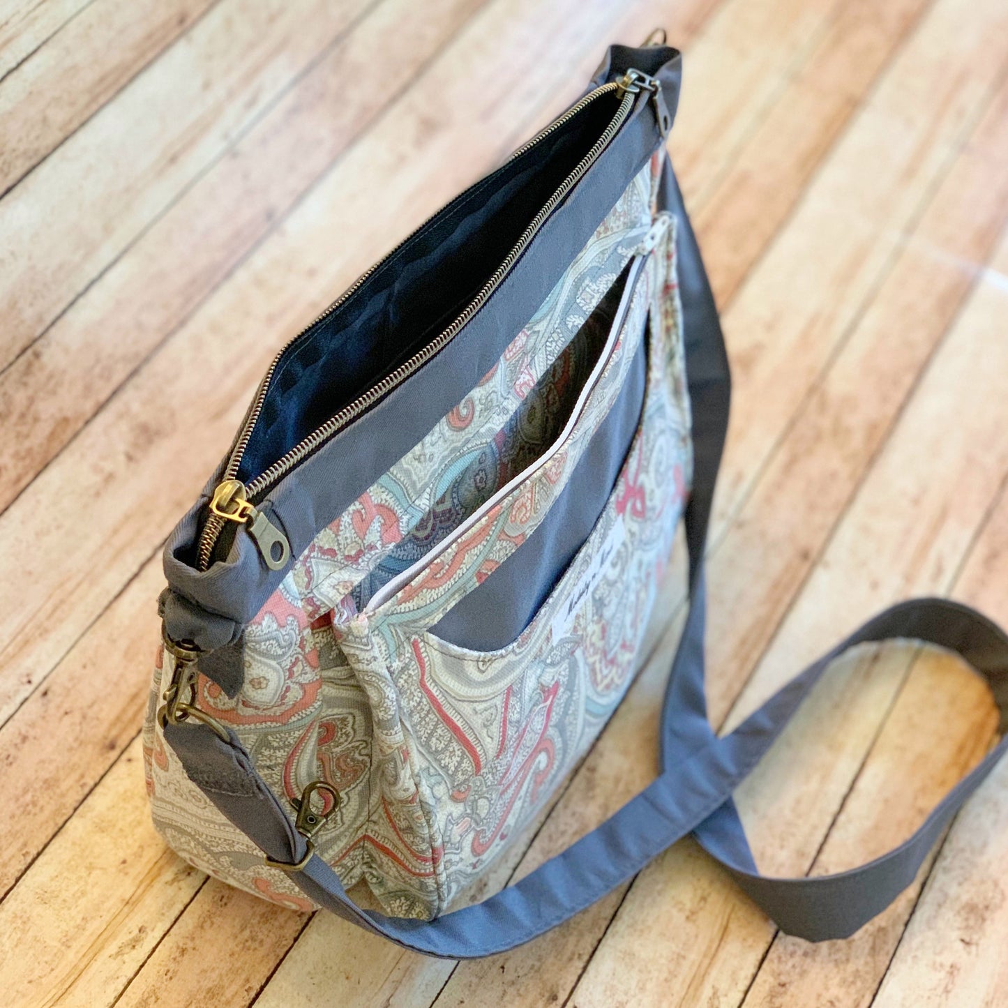 Coral & Gray Everyday Crossbody