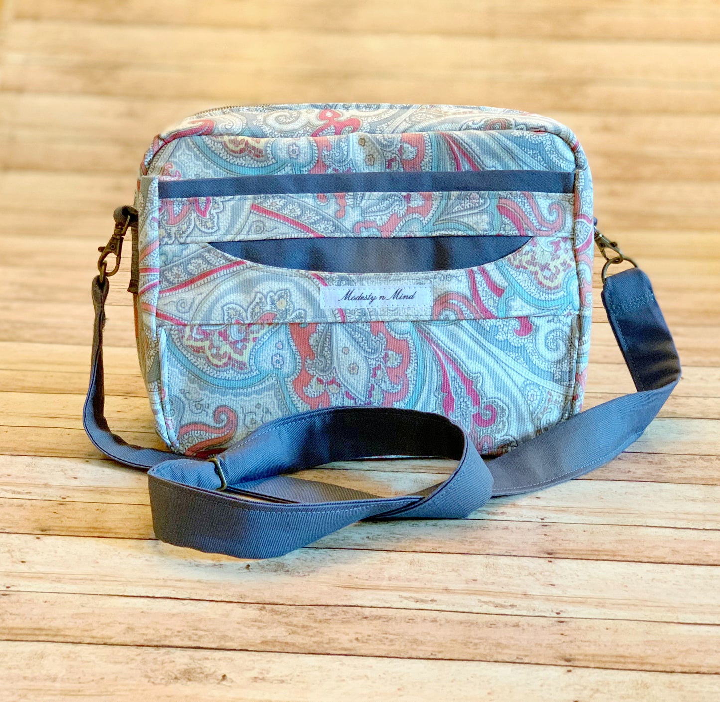 Coral & Gray Bible Bag