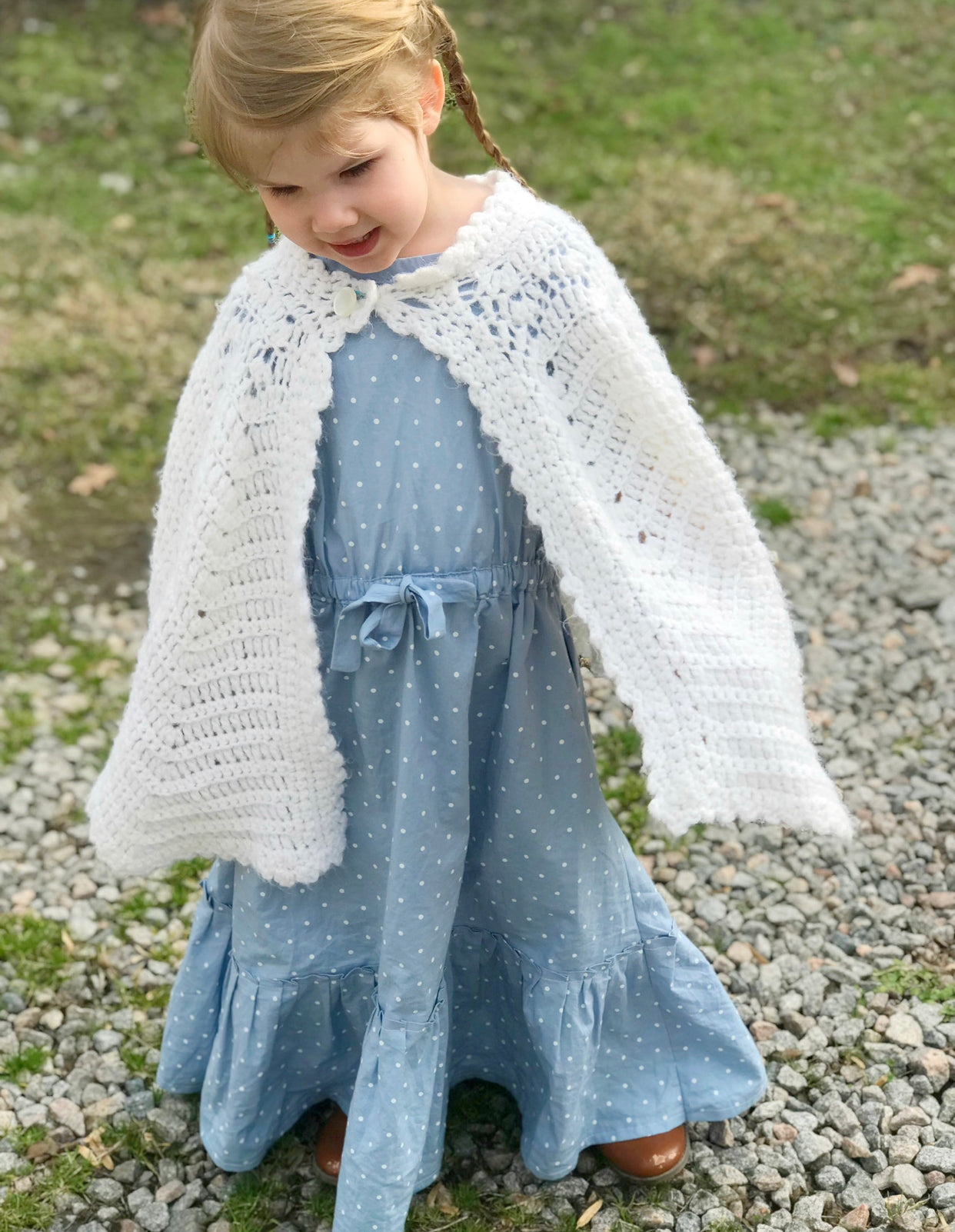Girls’ Polkadot Modern Prairie Style Dress