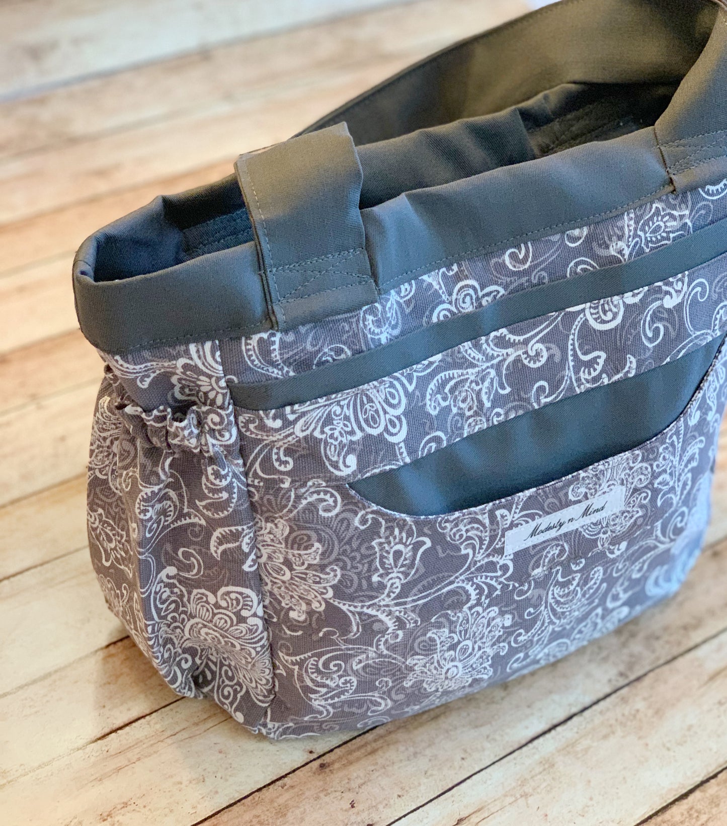 Gray & White Mini Everything Tote