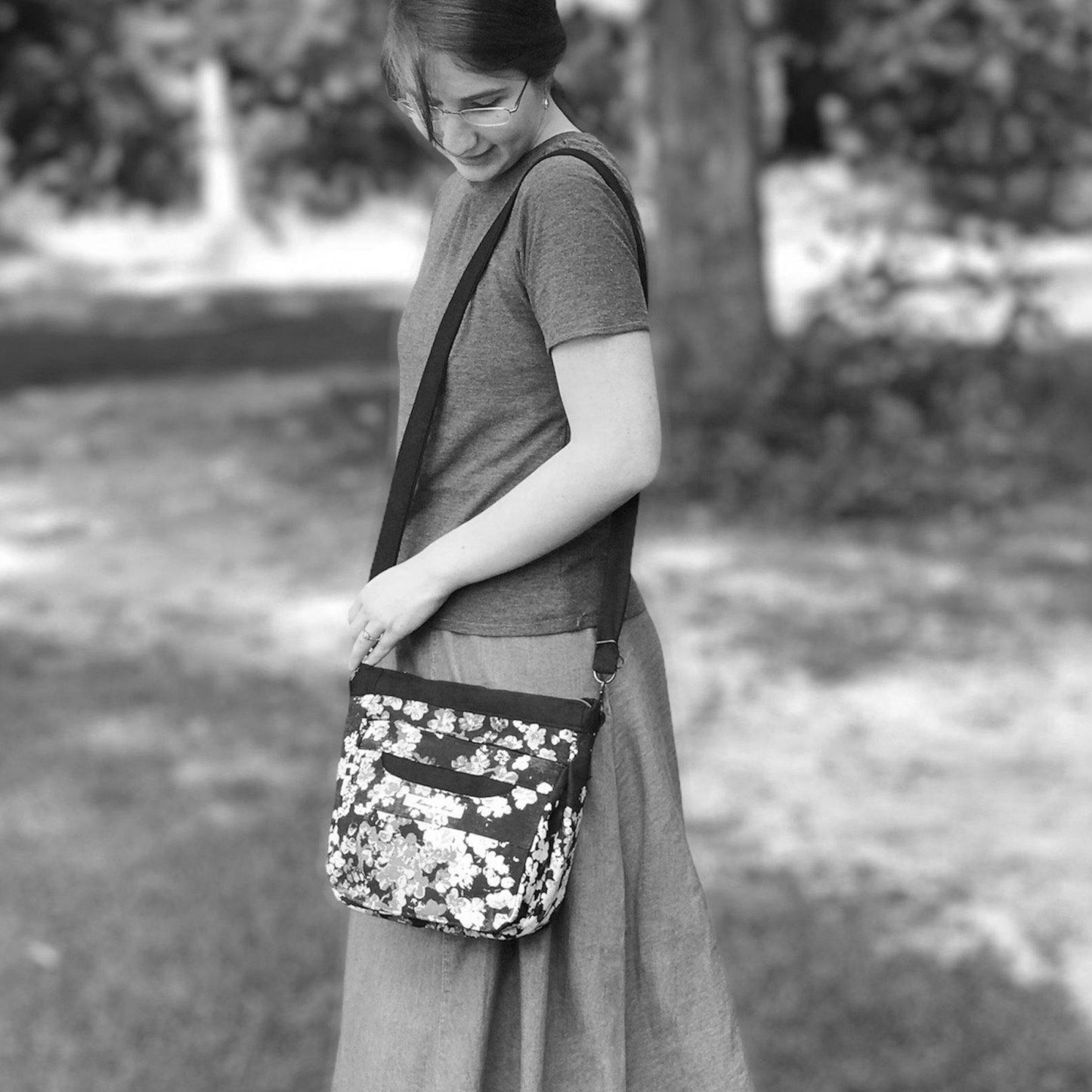 Blue Floral Everyday Crossbody