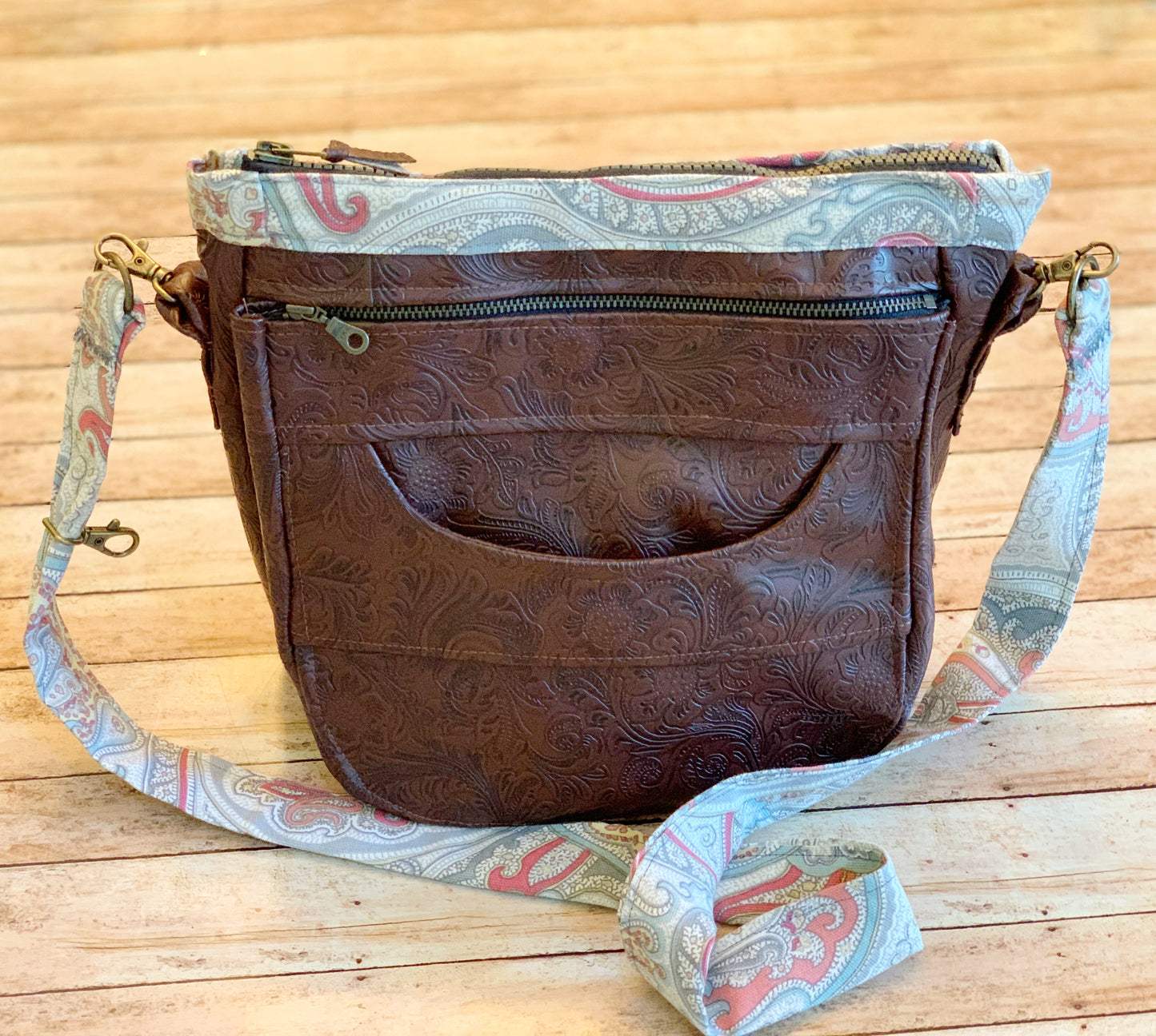 Ready to Ship | Embossed Faux Leather Casual Bag