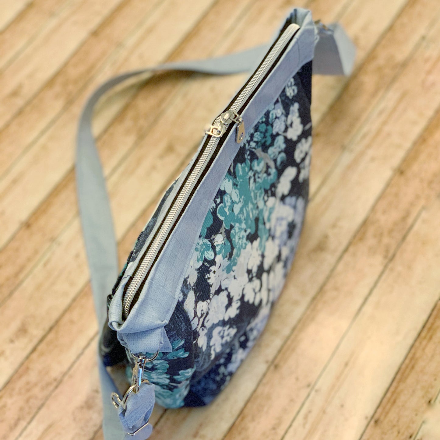 Blue Floral Everyday Crossbody