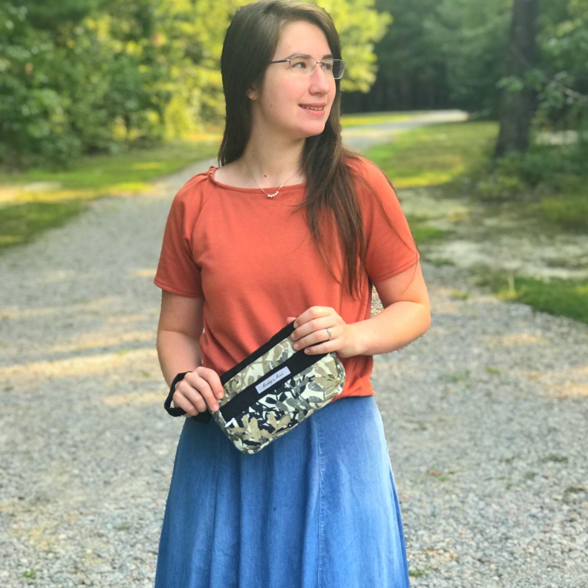 Floral & Gray Bible Bag-Modesty N Mind-Bible Bags,Made to Order