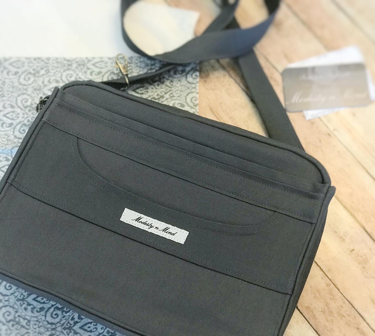 Solid Gray Bible Bag