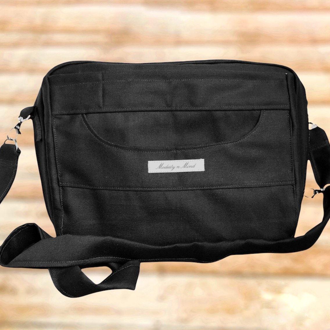 Purse Style Bible Cover-Solid Color Bible Bags-Modesty n Mind-Black