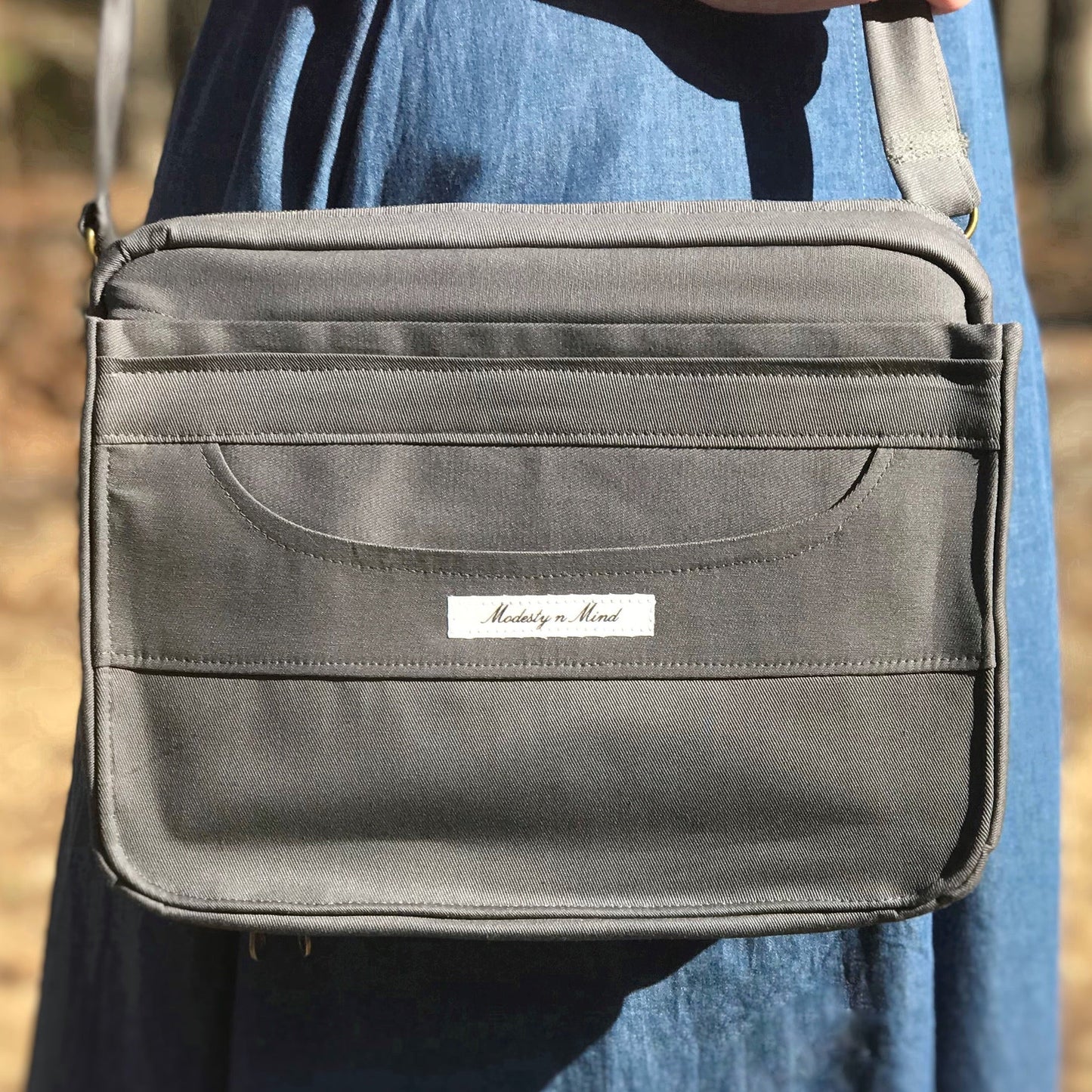 Solid Gray Bible Bag