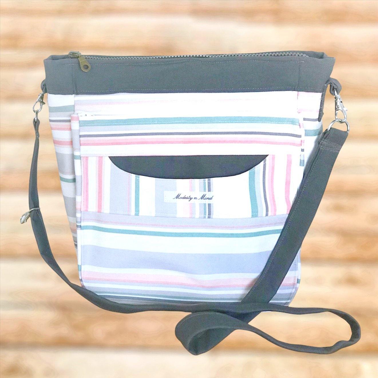 Stripes Casual Bag-Modesty N Mind-Purses,Ready to Ship