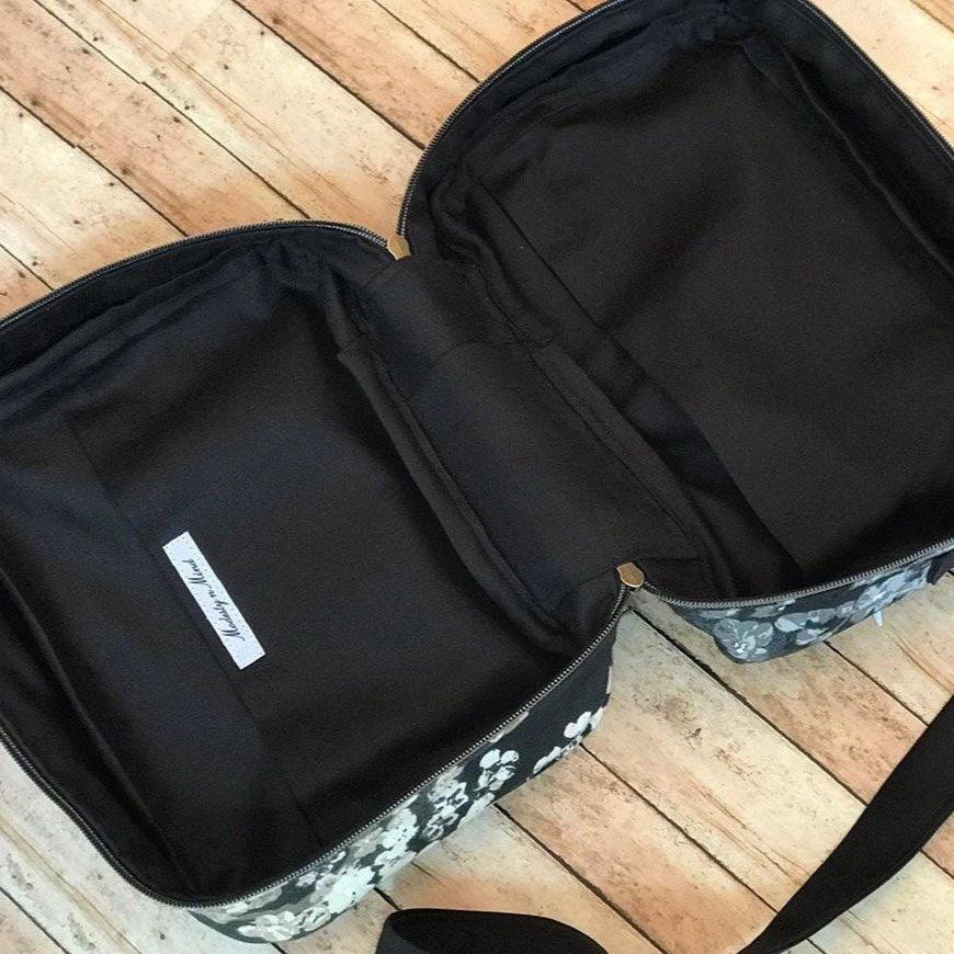 Floral & Gray Bible Bag-Modesty N Mind-Inside of Bag