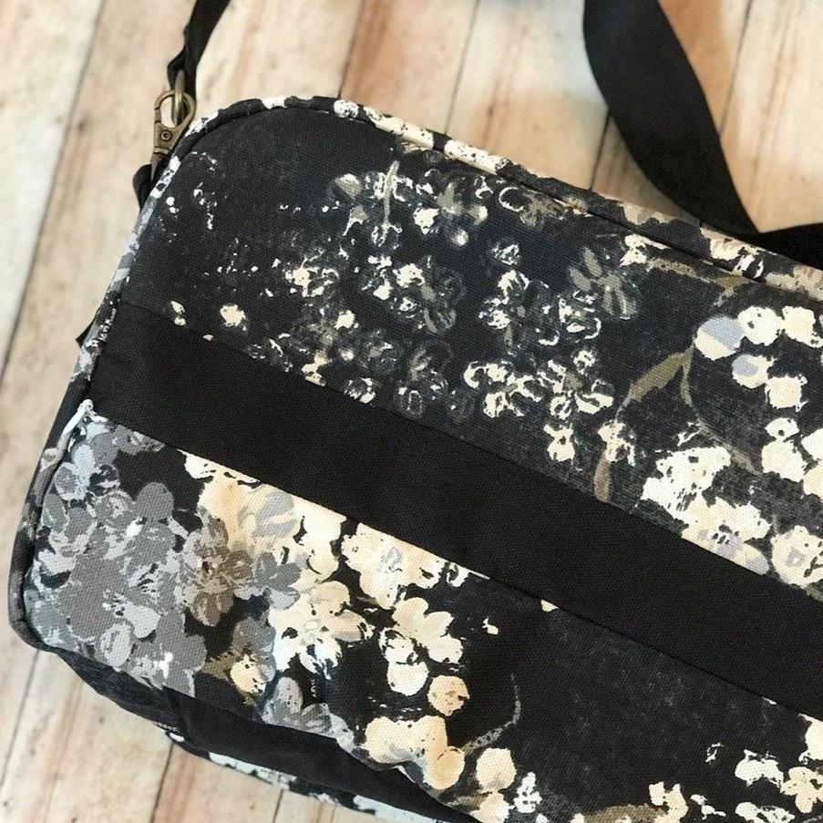 Floral & Gray Bible Bag-Modesty N Mind-Back of Bag