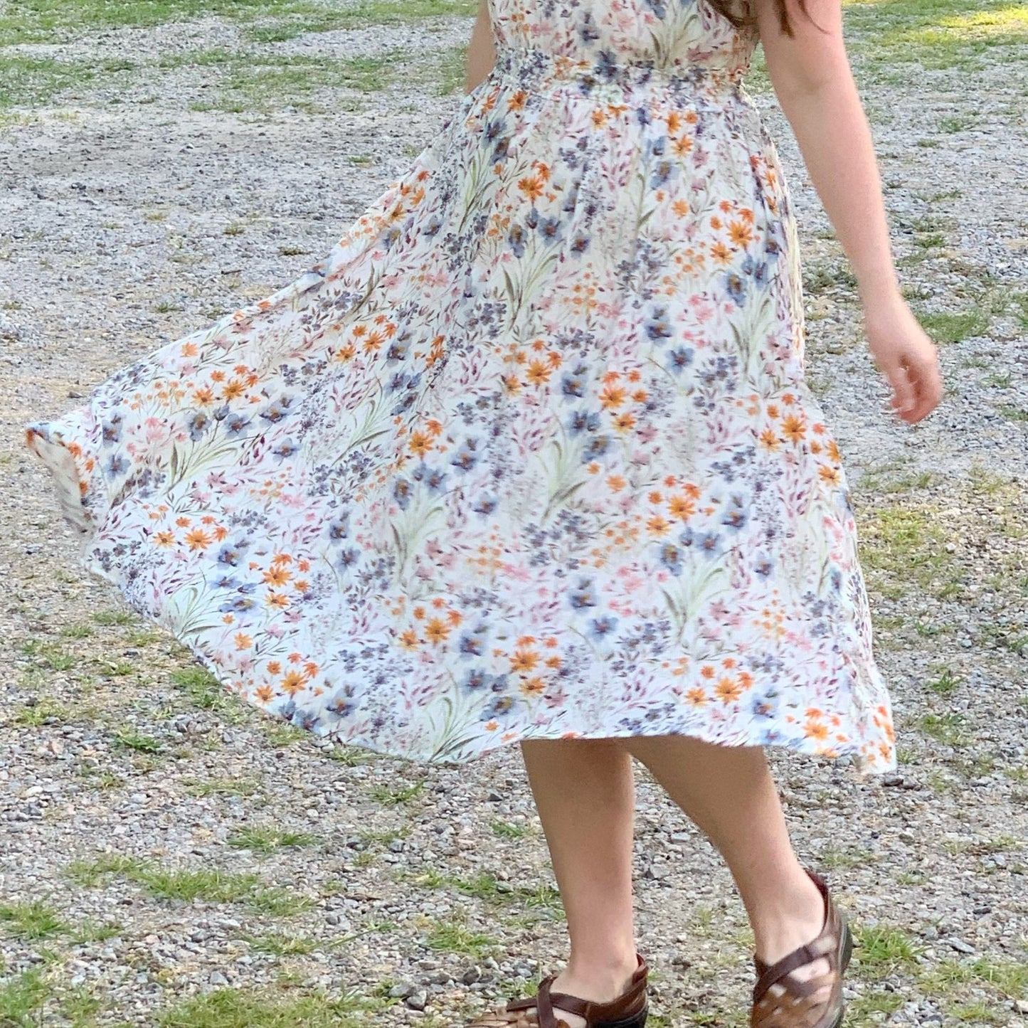 Floral-full Smocked Dress