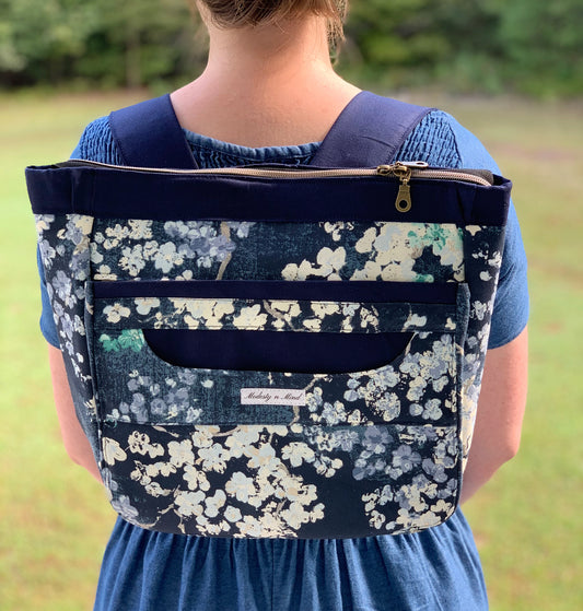 Blue Floral Everyday Backpack