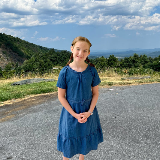 Girls’ Denim Modern Prairie Style Dress