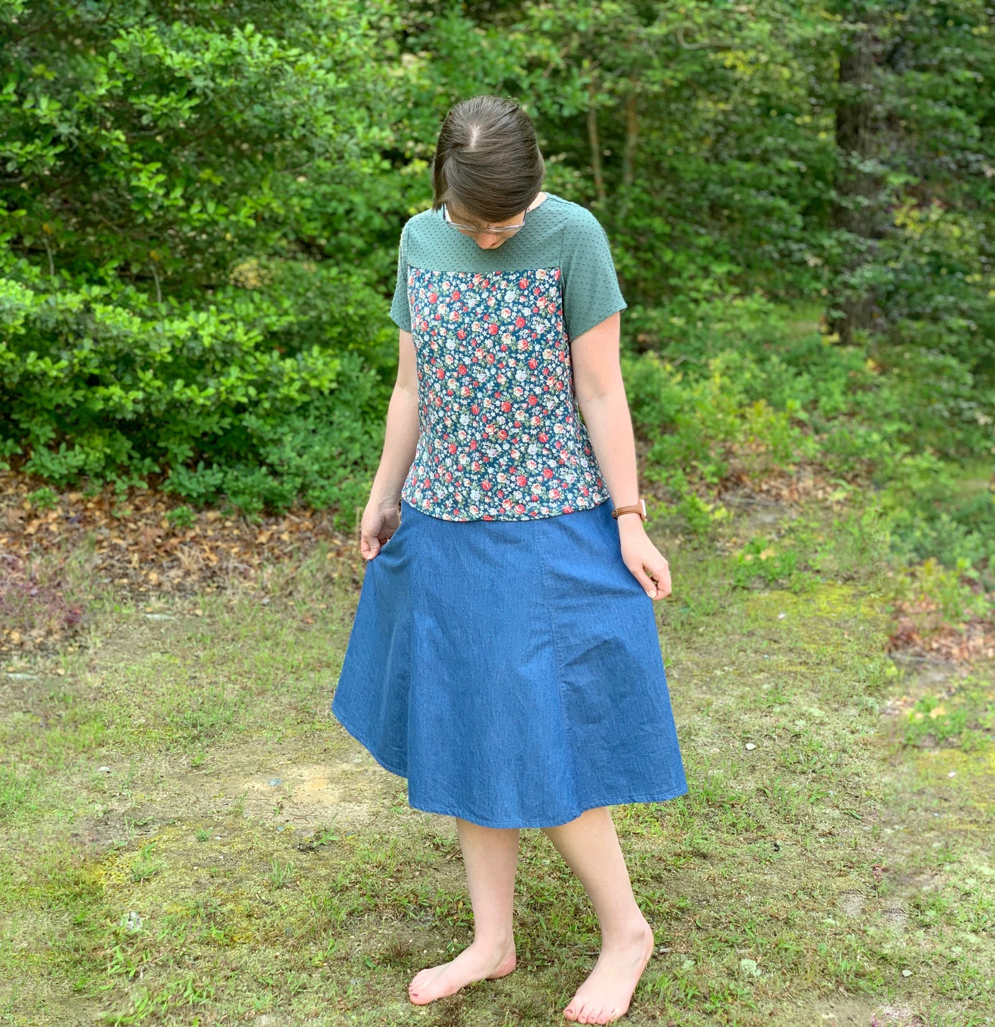 Midi Length Evelyn Style Skirt