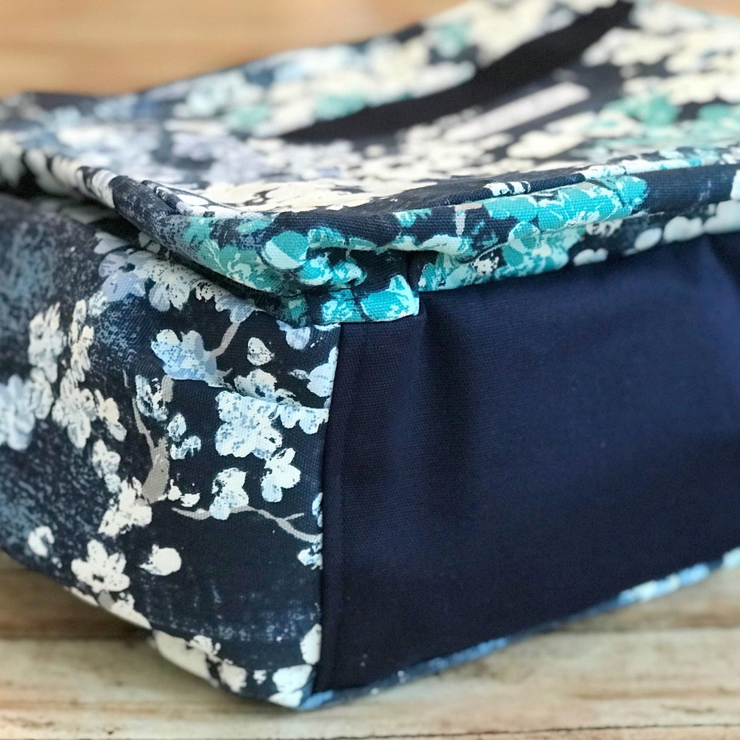 Blue Floral Everything Tote-Modesty n Mind-Made to Order,Tote Bags