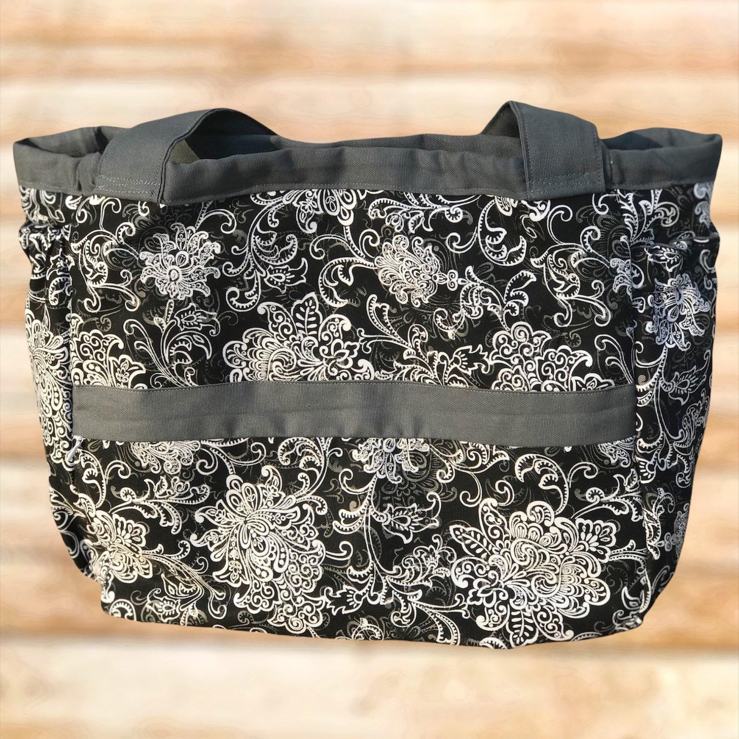 Charcoal & Black Everything Tote-Modesty n Mind-Ready to Ship,Tote Bags