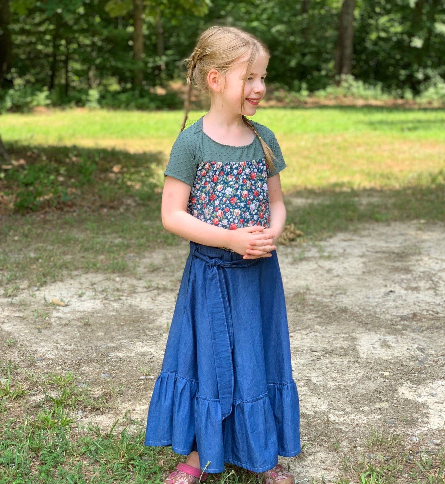 Girls' Adjustable Denim Modern Prairie Skirt