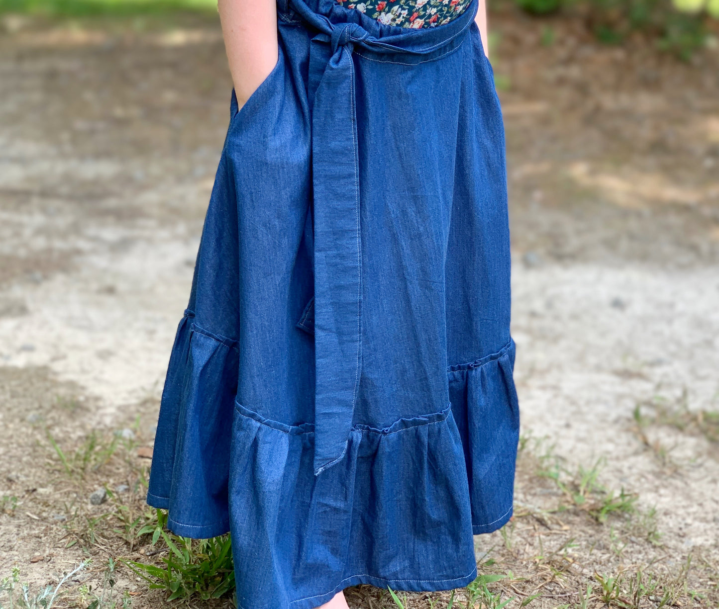 Girls' Adjustable Denim Modern Prairie Skirt
