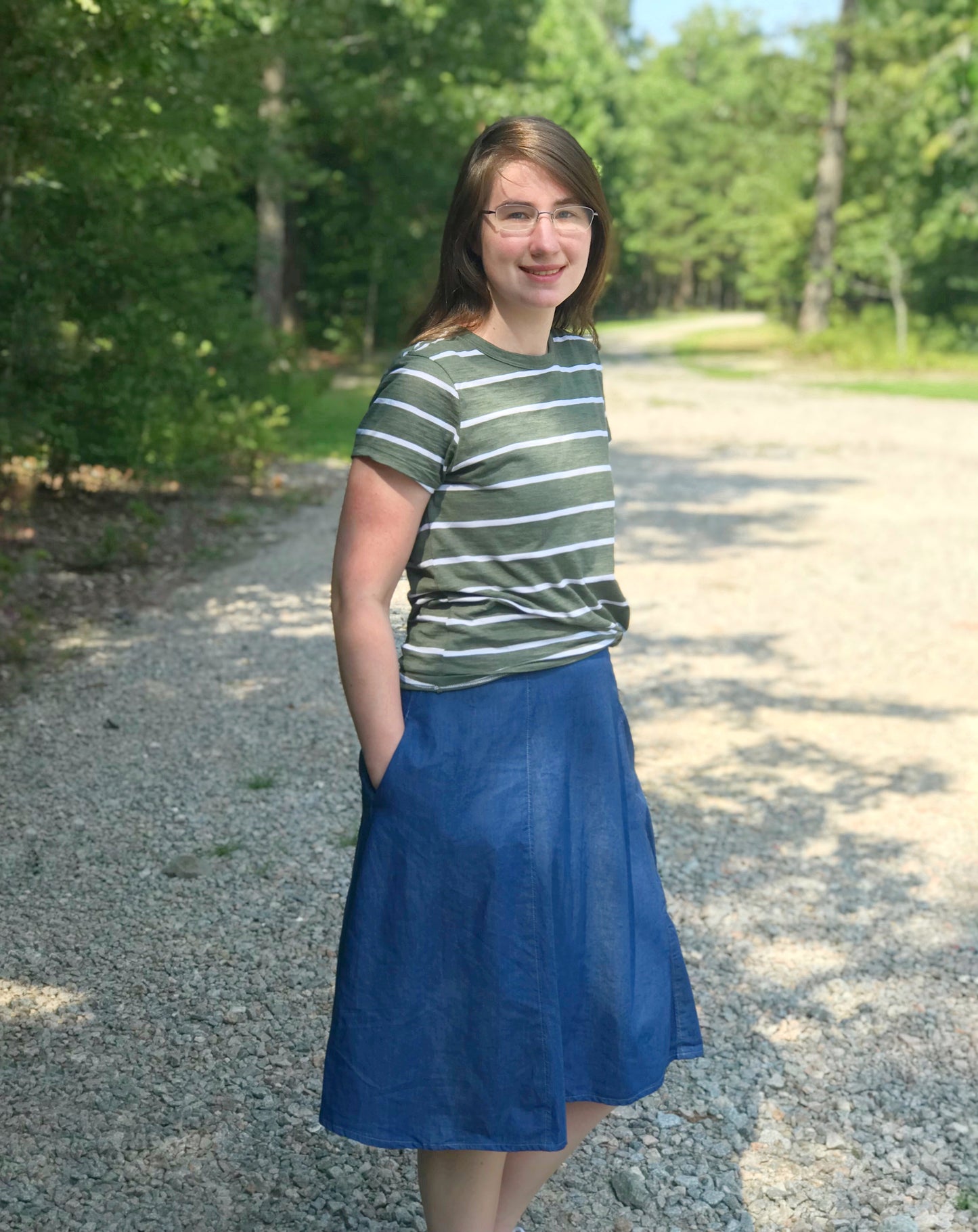 Midi Length Evelyn Style Skirt