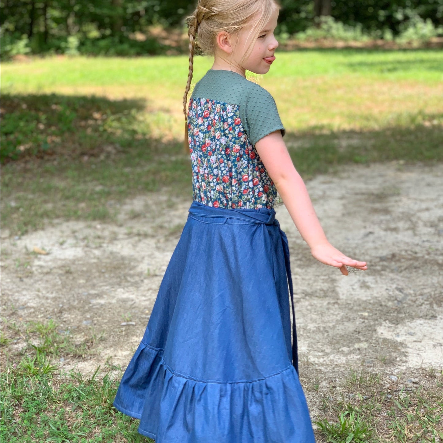 Girls' Adjustable Denim Modern Prairie Skirt