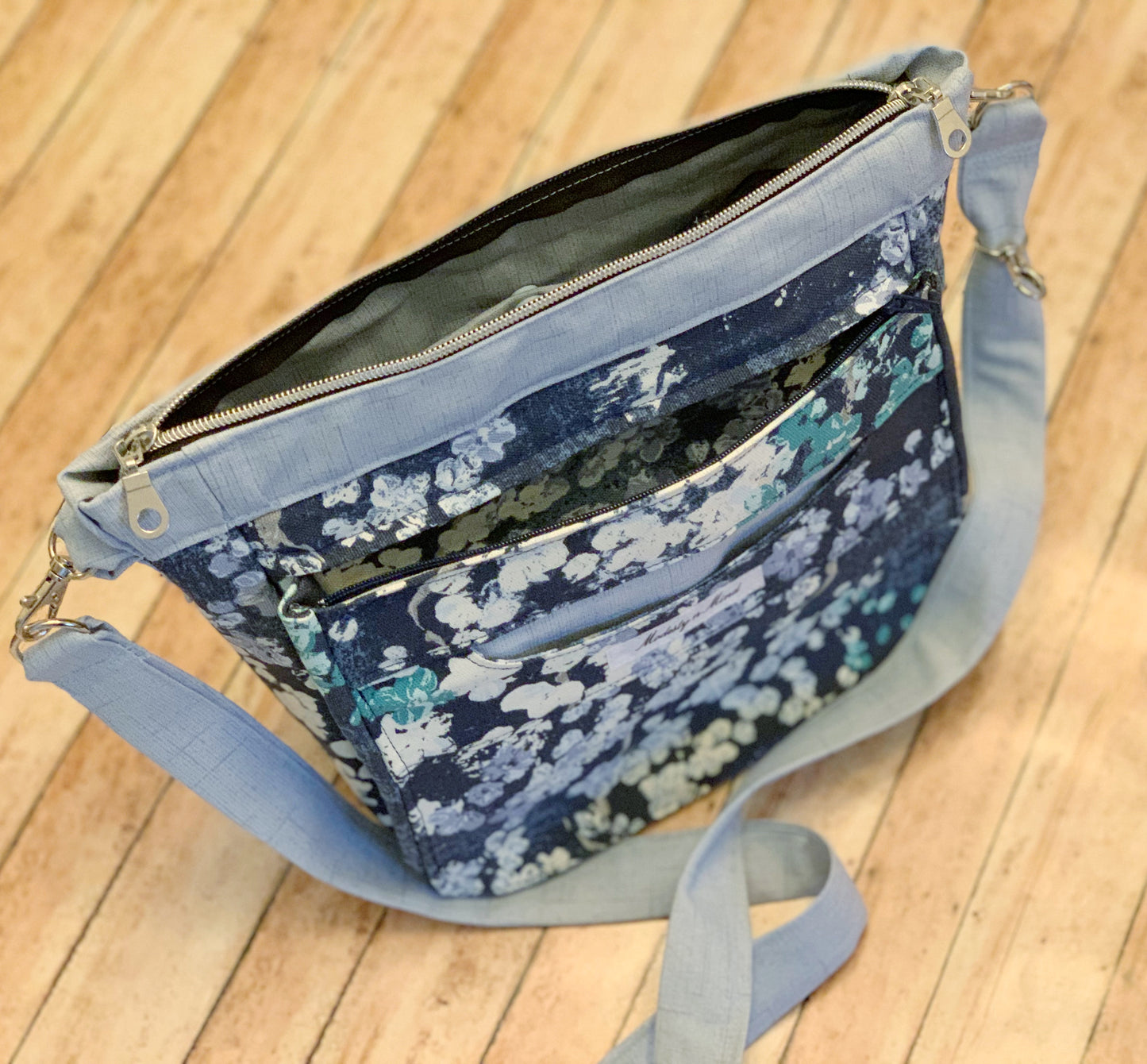 Blue Floral Casual Bag