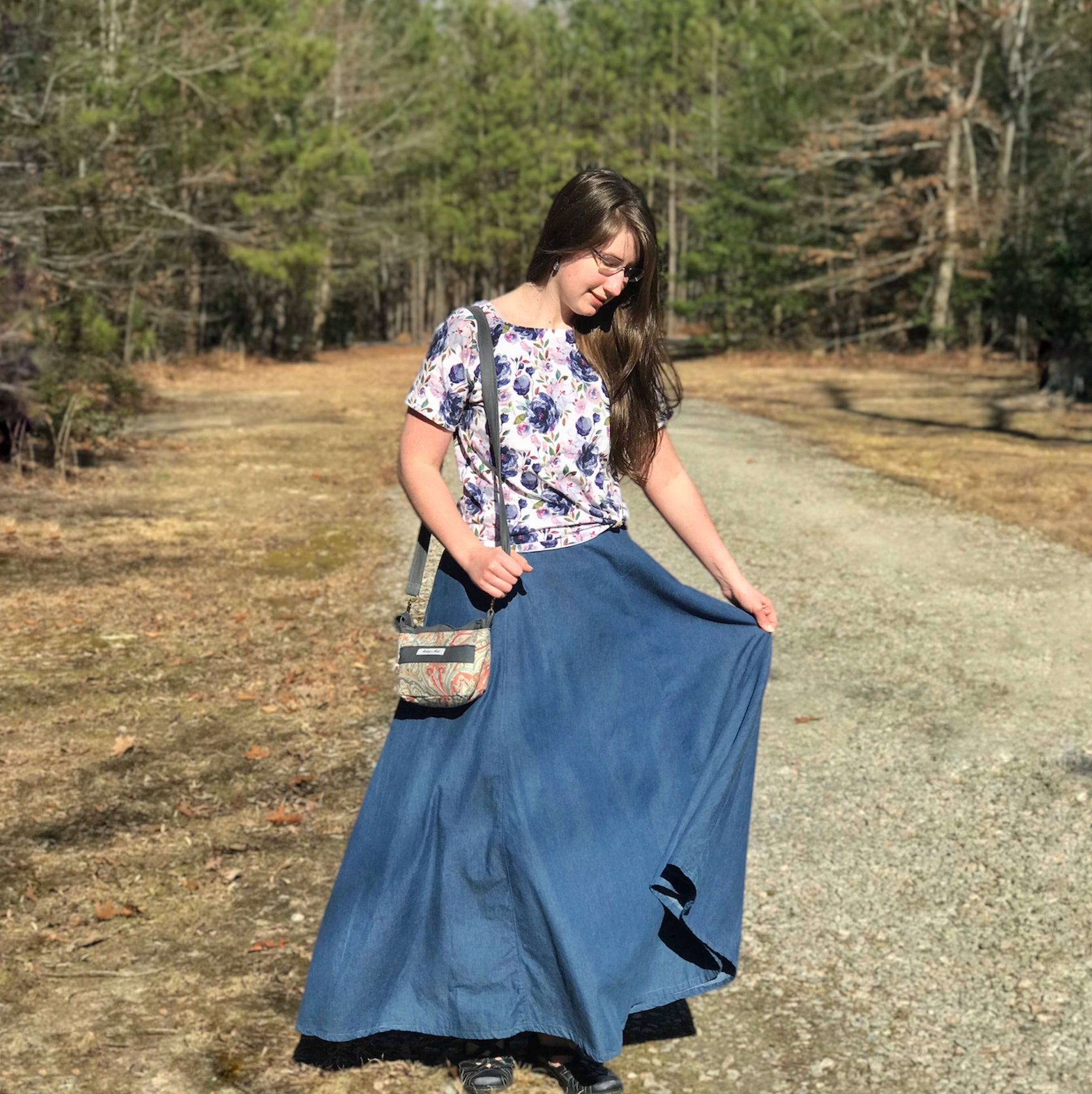 Modest jean skirts best sale