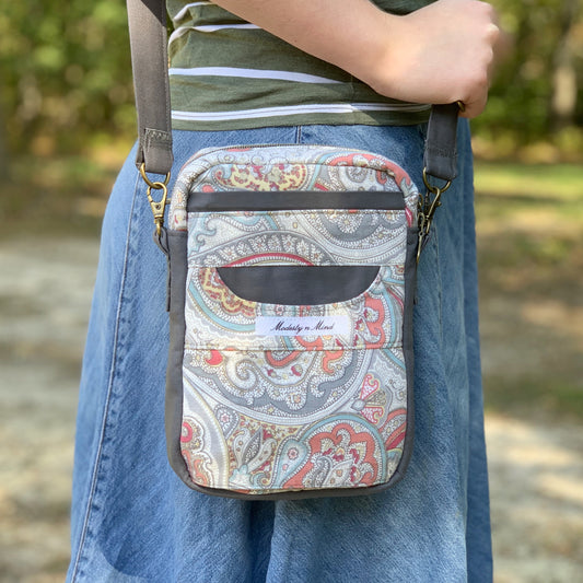 Coral & Gray Simple Crossbody