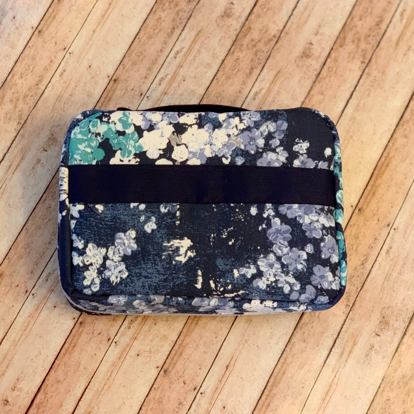 Custom Blue Floral Bible Cover