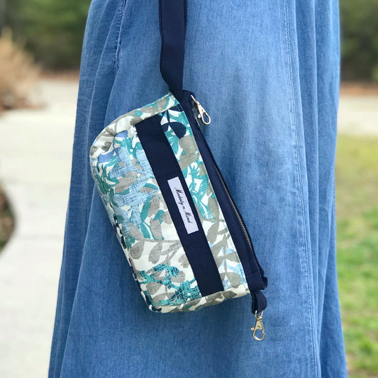 Teal Blue Gray Casual Wristlet