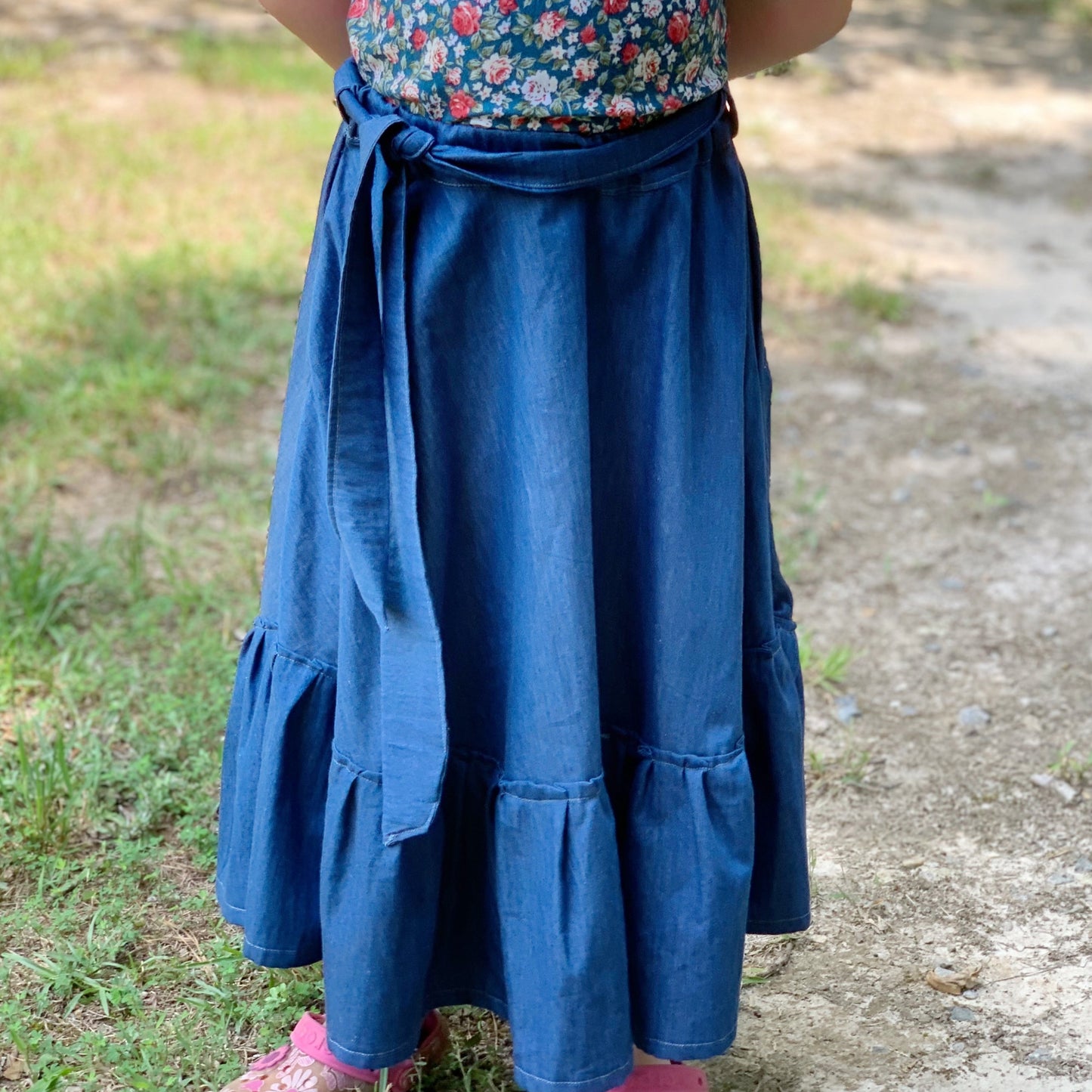 Girls' Adjustable Denim Modern Prairie Skirt