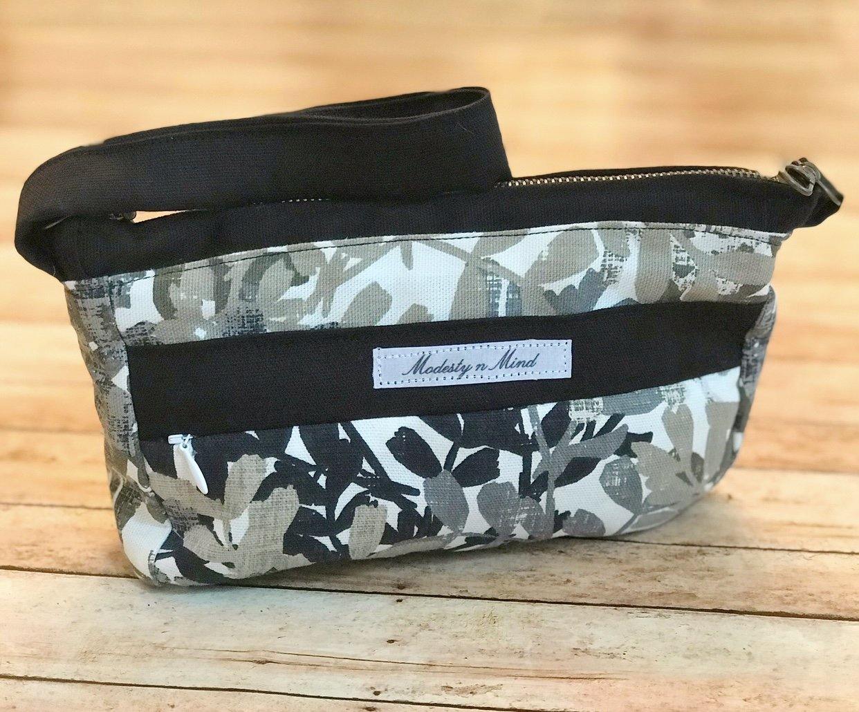 Floral & Gray Bible Bag-Modesty N Mind-Bible Bags,Made to Order